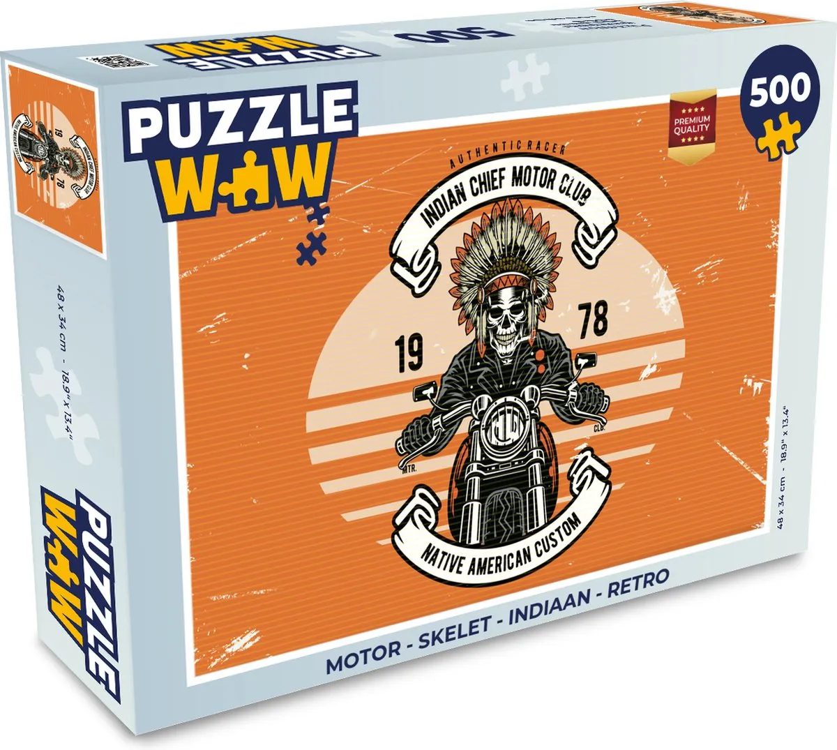 PuzzleWow Skelet Indiaan Legpuzzel 500 Stuks