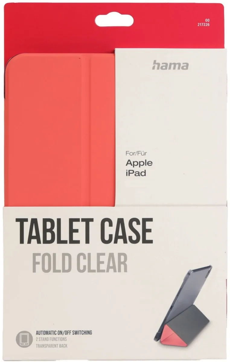 Hama Fold Clear Tabletcase - Apple iPad 10.9" 2022 - Koraal