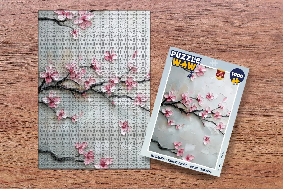 PuzzleWow Sakura Legpuzzel 1000 Stuks - Roze Bloesem