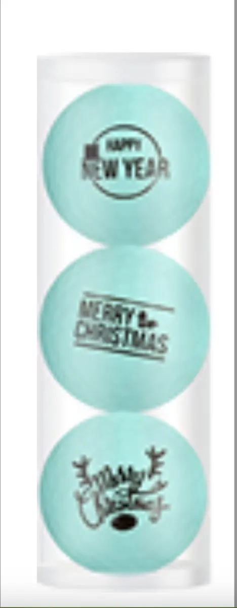 Golfballen Gift Set Merry Christmas-Happy Newyear Blauw