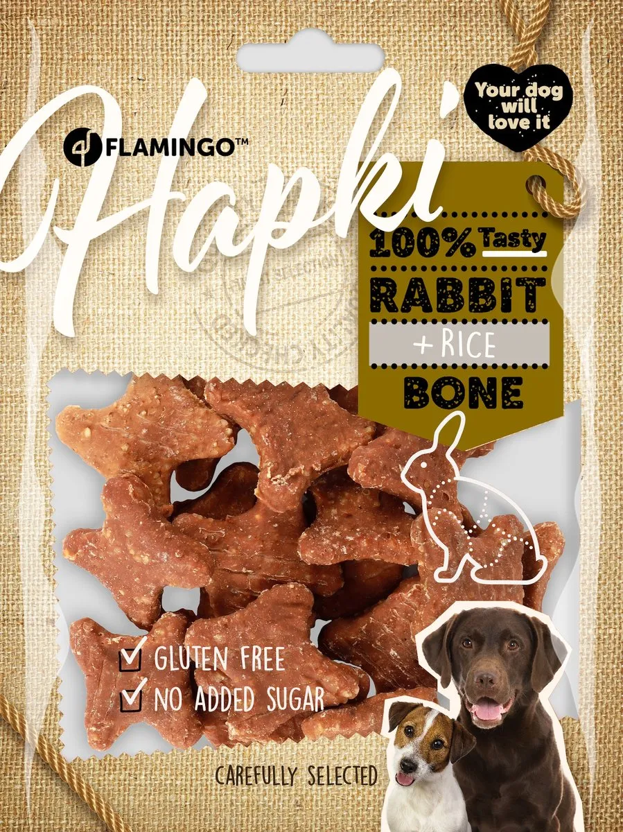 Flamingo Hapki Konijn- & Rijstbeen 170g