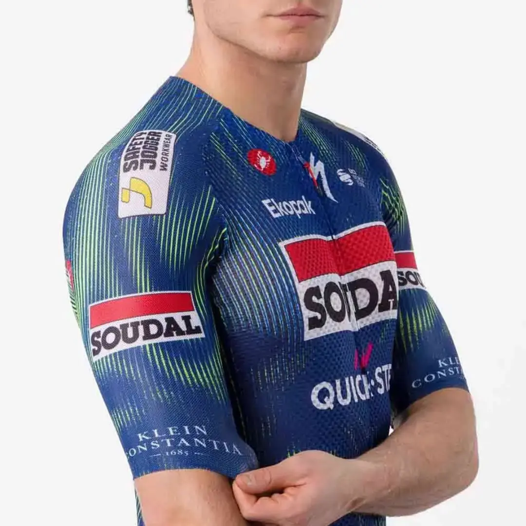 Castelli Climber's A/C Soudal Quick-Step 2026 Wielertrui M - Blauw/Lime - afbeelding 3 van 4