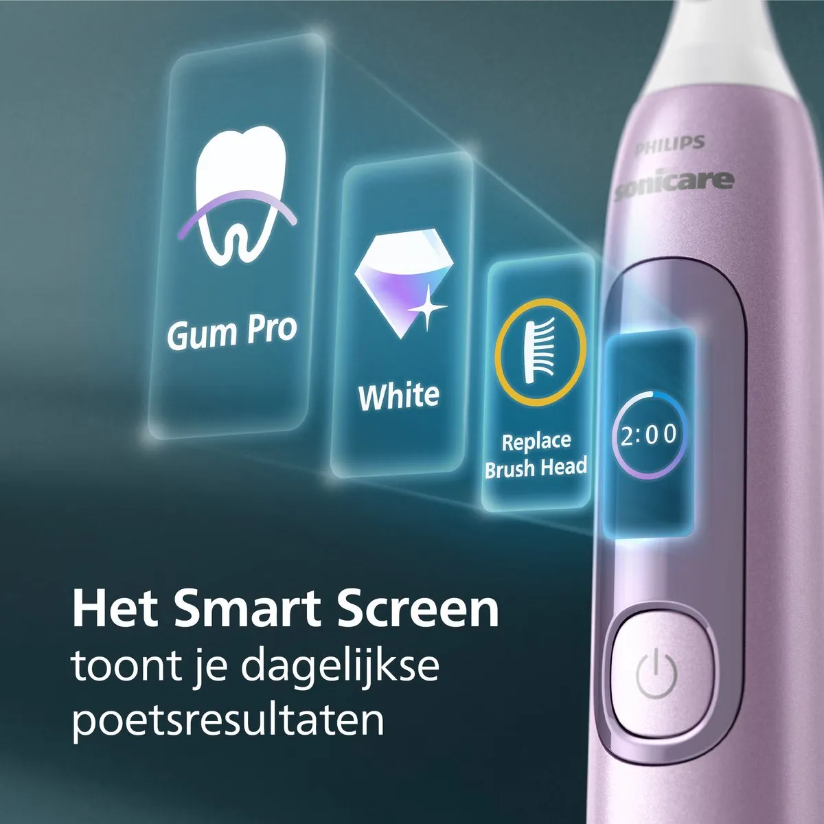 Philips Sonicare Advanced Clean HX3792/12 Elektrische Tandenborstel - 5 Snelheden - Lila