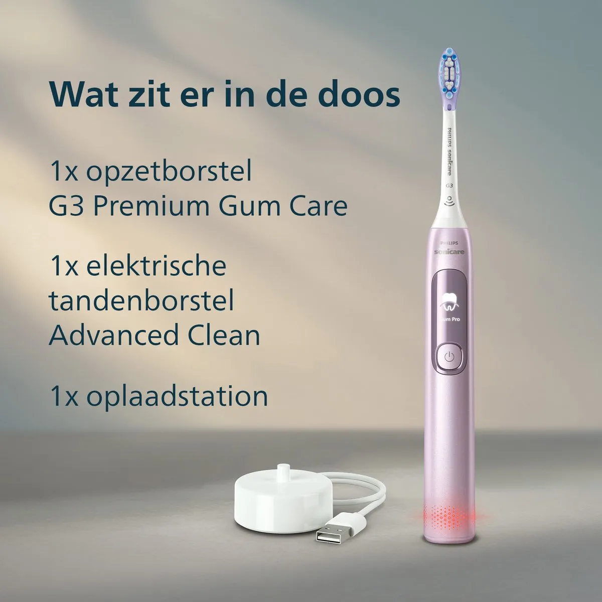 Philips Sonicare Advanced Clean HX3792/12 Elektrische Tandenborstel - 5 Snelheden - Lila