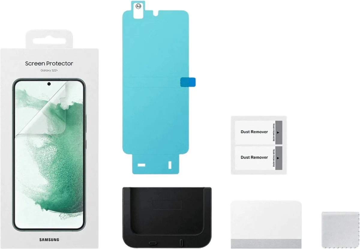 Samsung Galaxy S22 Plus Hoes & Screenprotector - Zwart