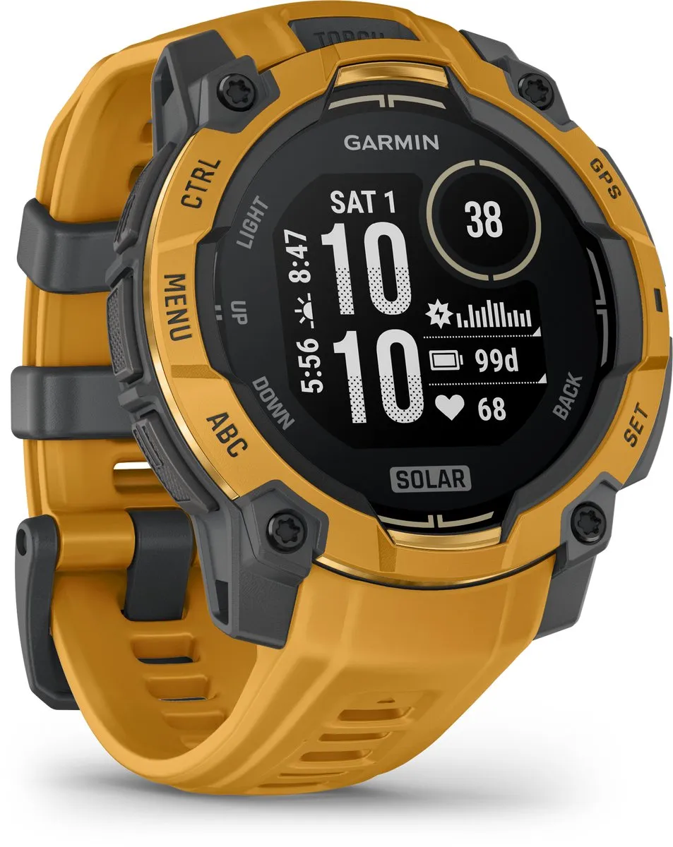 Garmin Instinct® 3 Solar – GPS Smartwatch – 45 mm – Zonne-energie – Sunburst/Geel – Limited Edition