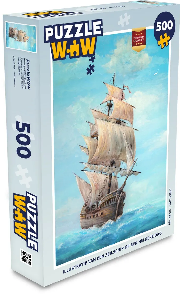 PuzzleWow Zeilschip Legpuzzel 500 Stuks