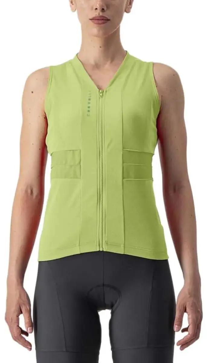 Castelli Anima 4 Mouwloos Fietstrui Groen XL Vrouw