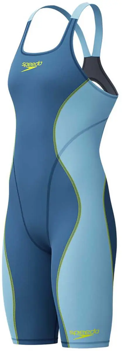 Speedo Fastskin Hyperspark Solid Openback Kneeskin Zwemkleding Blauw UK 18 Vrouw