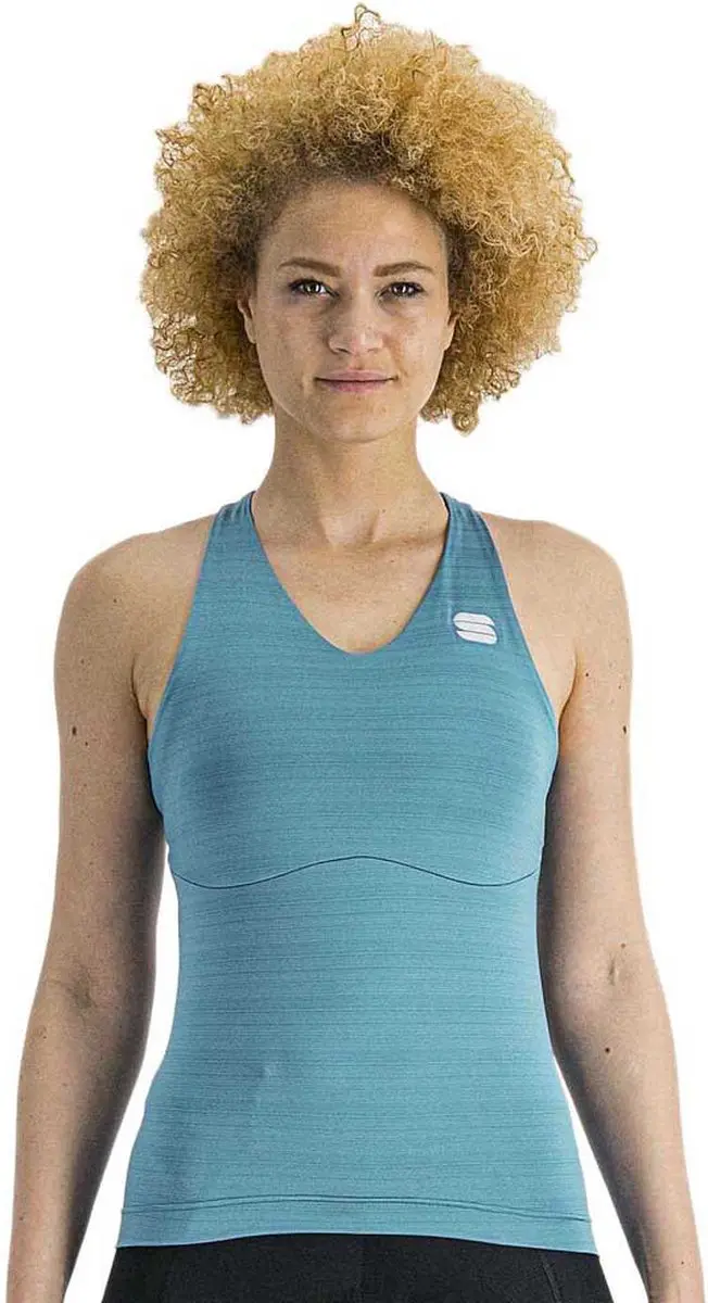 Sportful Fietsshirt Mouwloos Blauw Dames