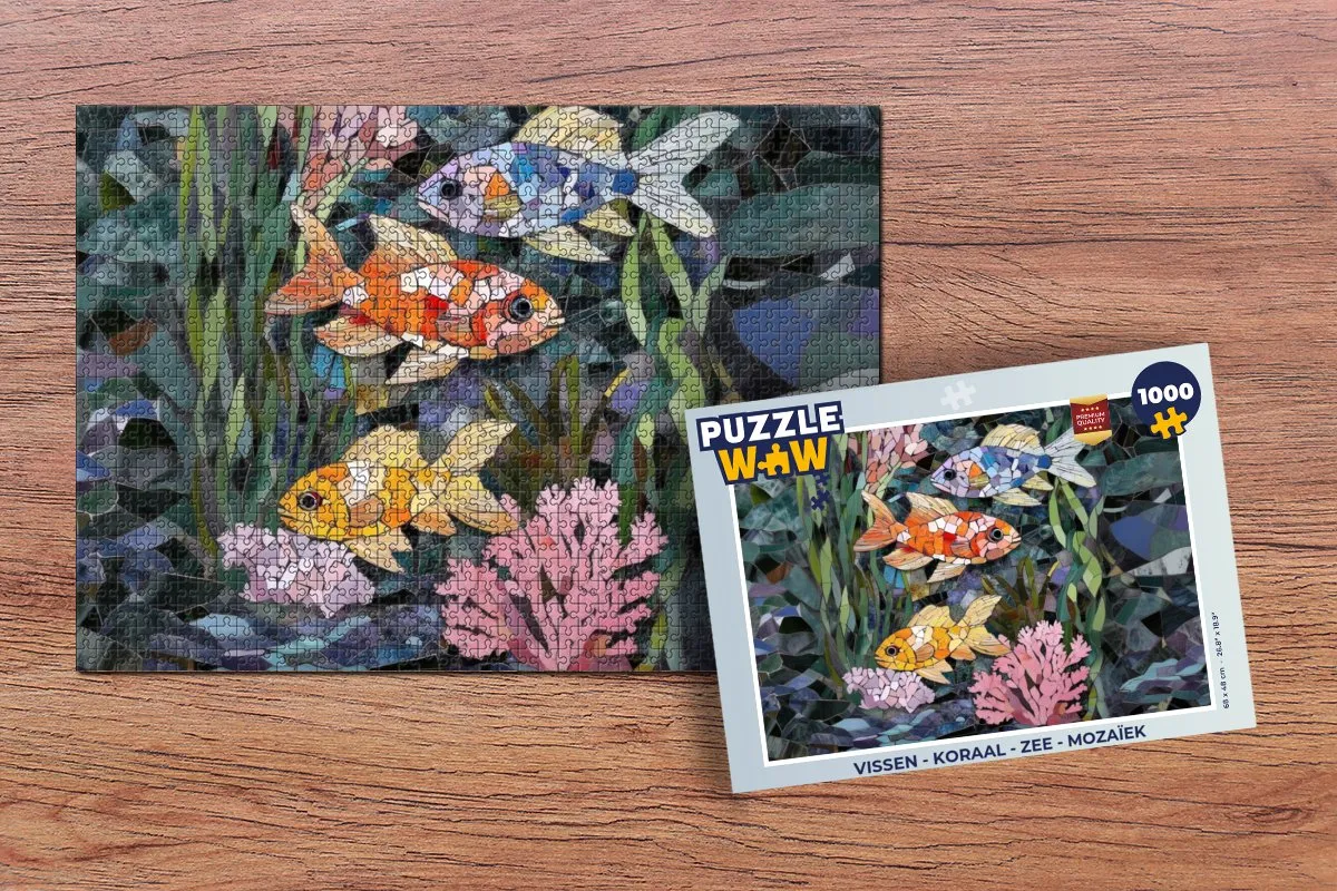 PuzzleWow Vissen Koraal Mozaïek Legpuzzel 1000 Stuks