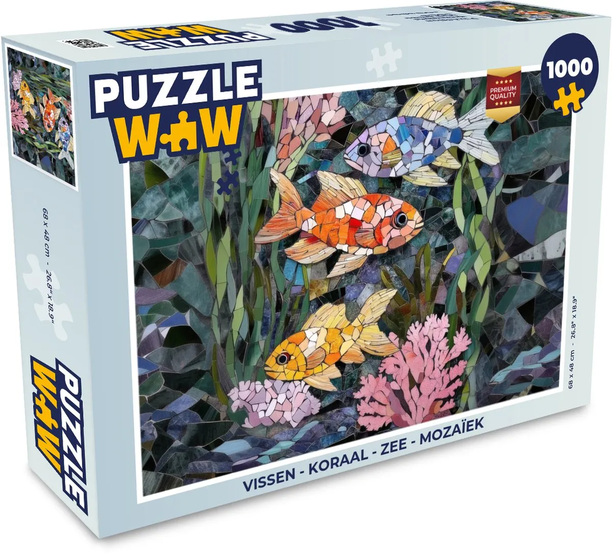 PuzzleWow Vissen Koraal Mozaïek Legpuzzel 1000 Stuks