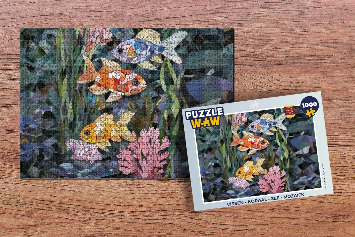 PuzzleWow Vissen Koraal Mozaïek Legpuzzel 1000 Stuks