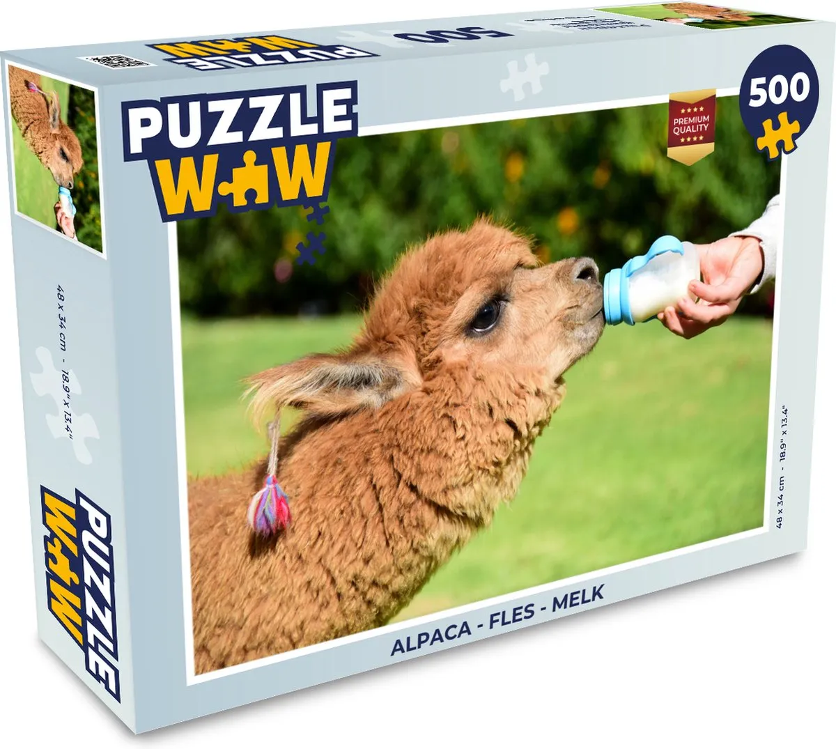 PuzzleWow Alpaca Legpuzzel 500 Stuks