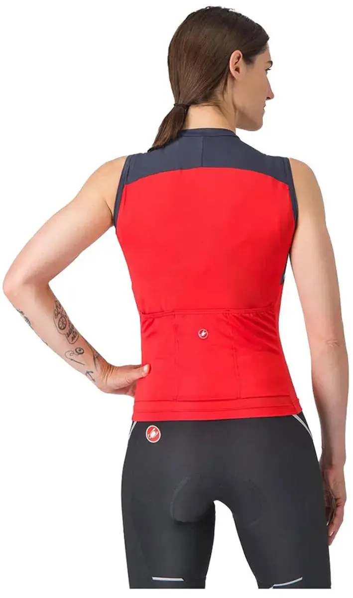 Castelli Sole Mouwloos Fietstrui Rood S - afbeelding 2 van 4