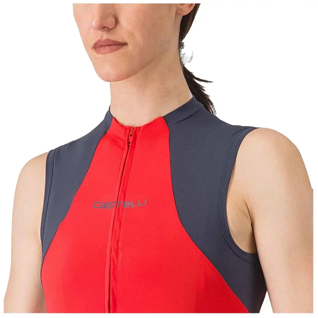 Castelli Sole Mouwloos Fietstrui Rood S - afbeelding 3 van 4