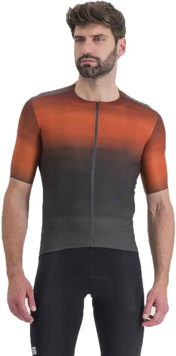 Sportful Flow Supergiara Korte Mouw Wielertrui Oranje,Zwart L Man