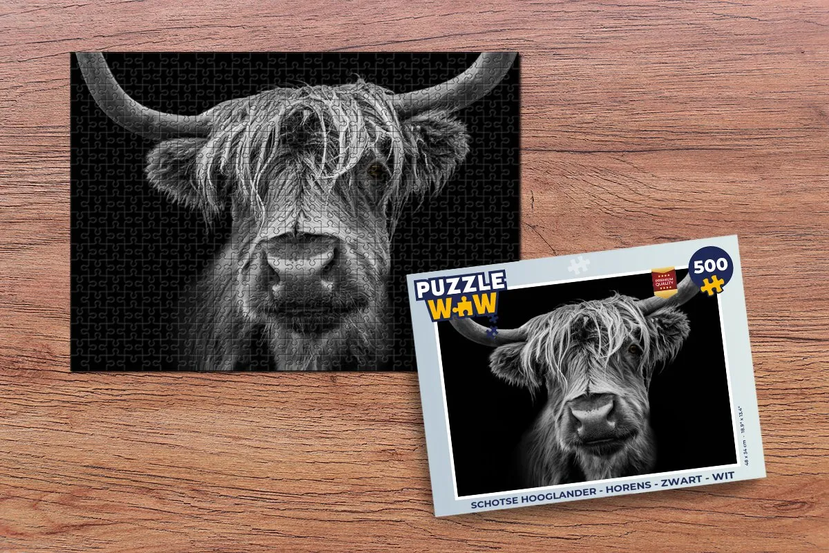 PuzzleWow Schotse Hooglander Legpuzzel 500 Stuks - Multicolor