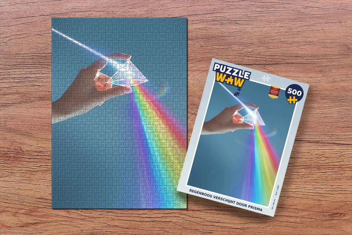 PuzzleWow Regenboog Prisma Legpuzzel 500 Stuks