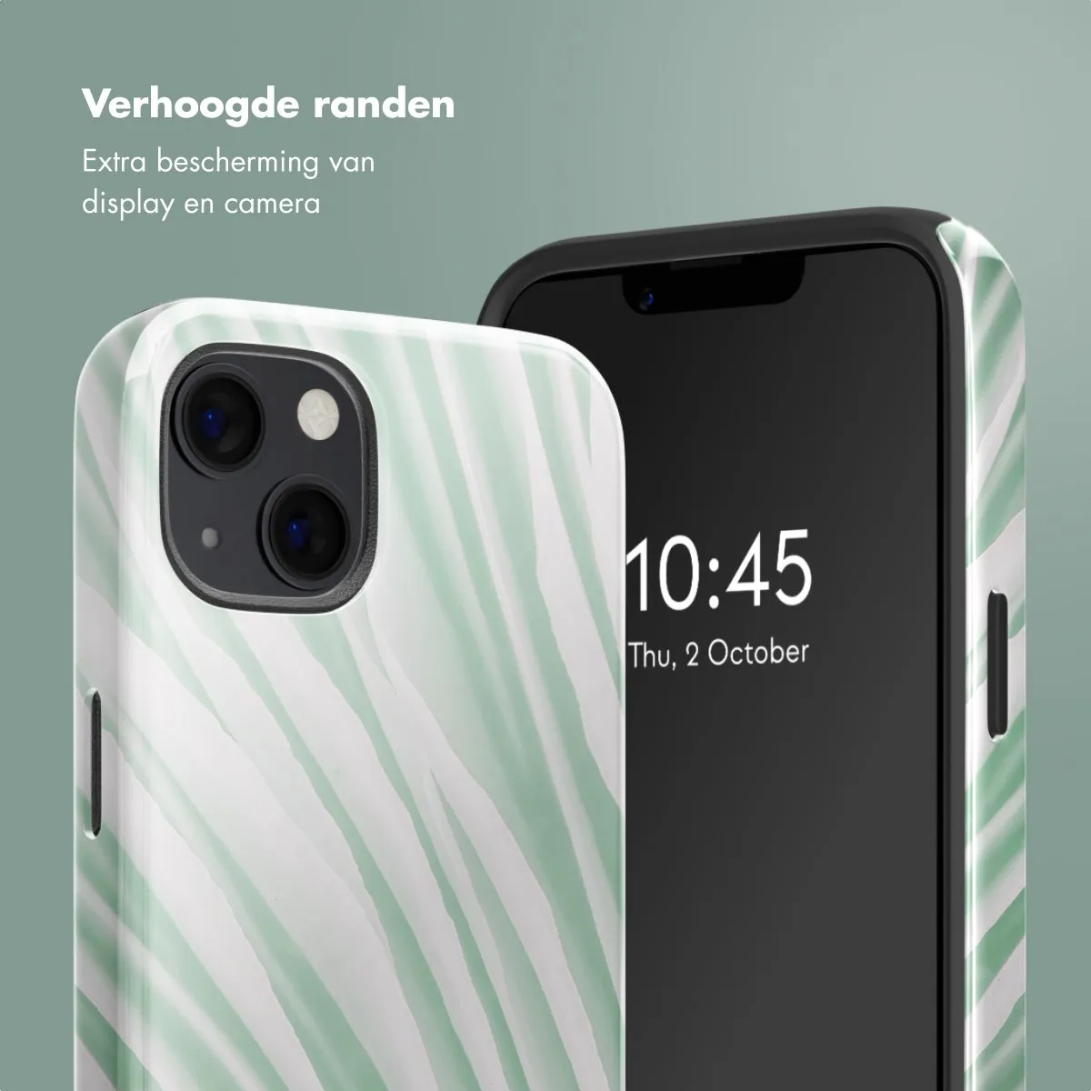 Selencia Hoesje iPhone 13 Nature Grayed Jade - MagSafe