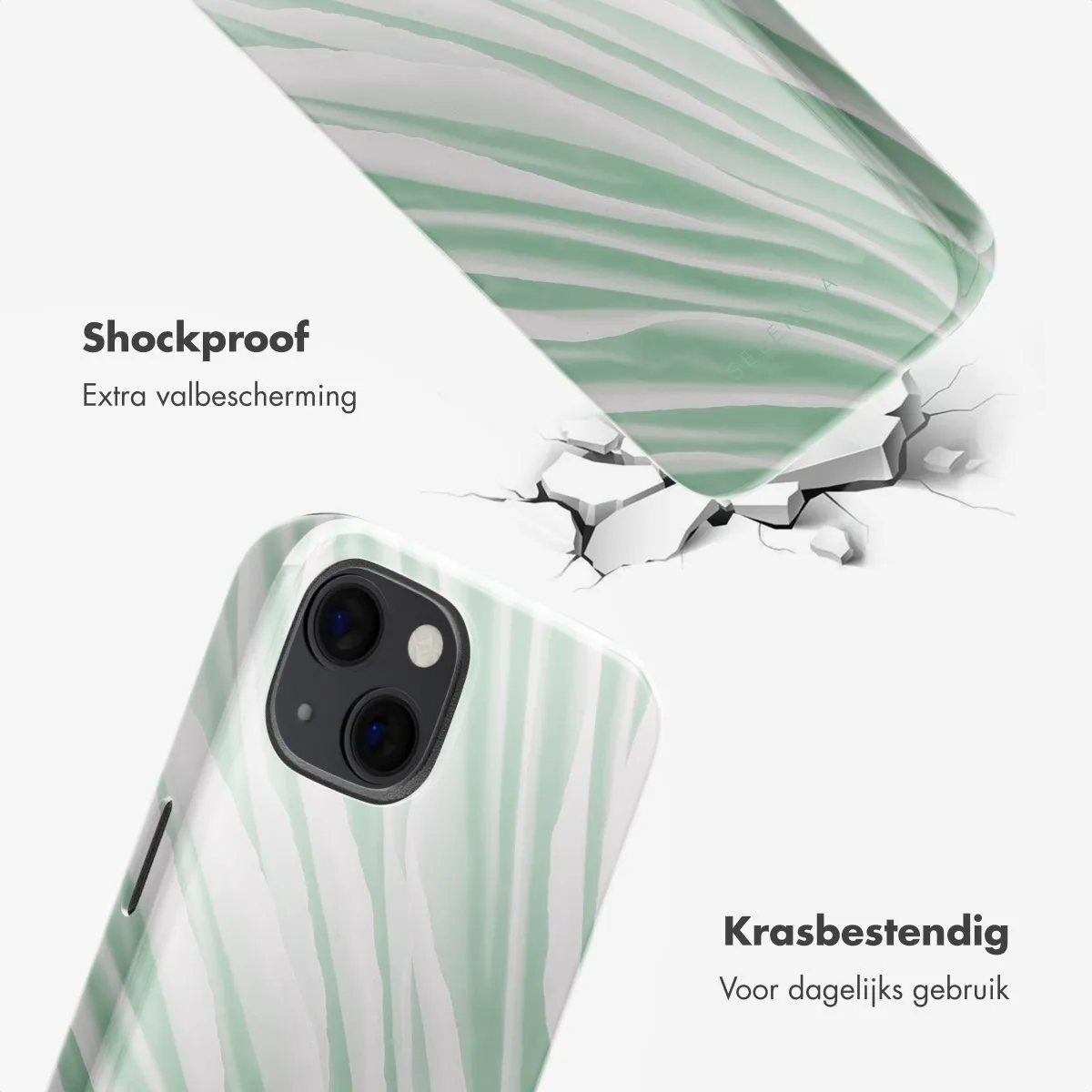 Selencia Hoesje iPhone 13 Nature Grayed Jade - MagSafe