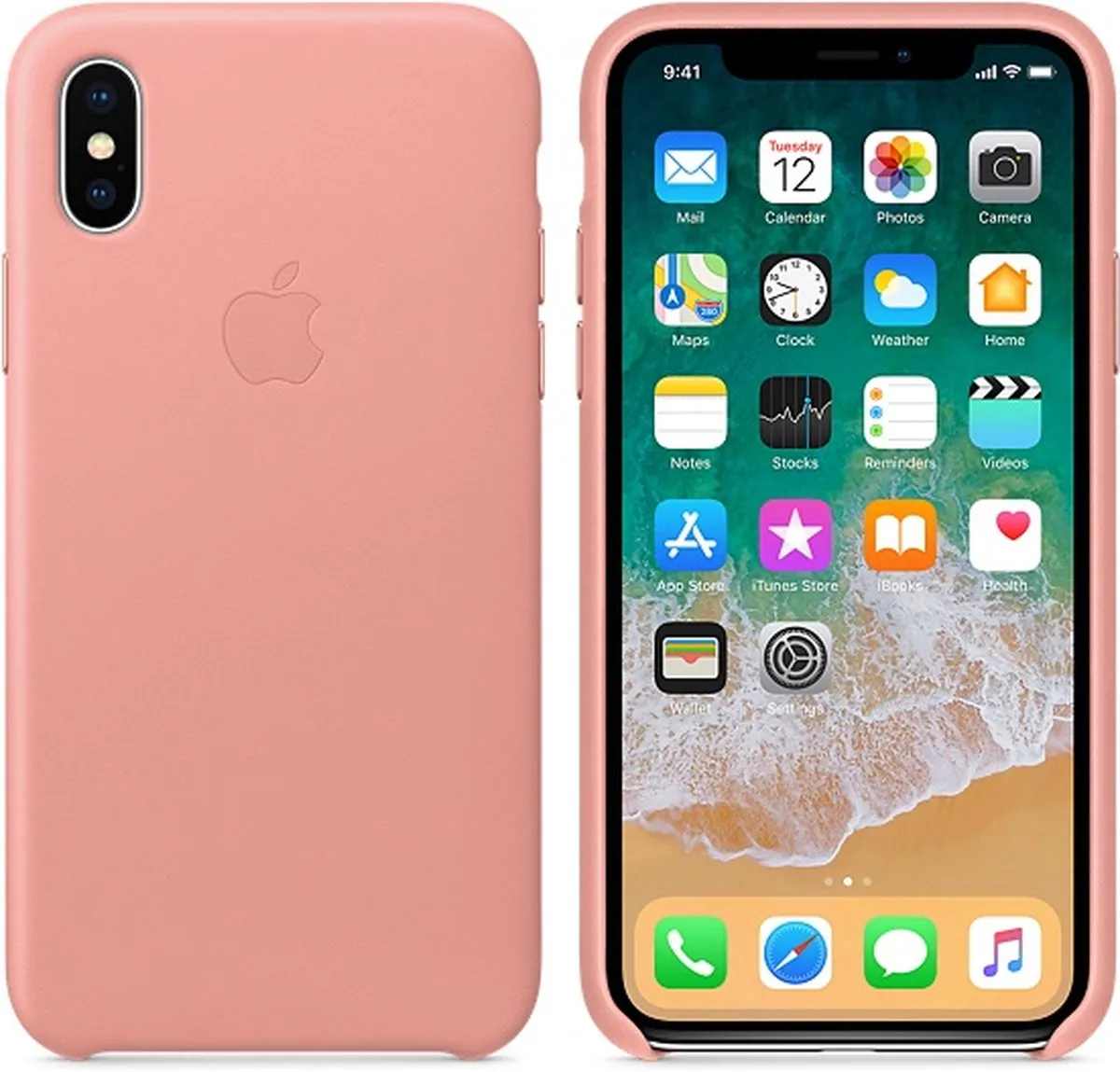 Apple iPhone X Leren Hoesje - MRGH2ZM/A - Roze