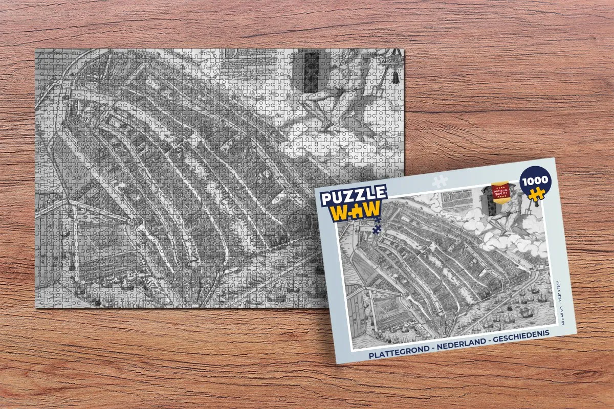 PuzzleWow Nederland Geschiedenis Legpuzzel 1000 Stuks - Multicolor