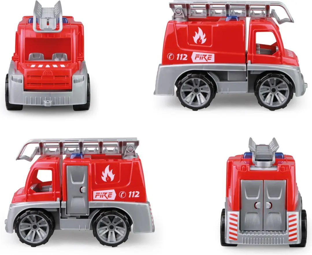 Lena Brandweerwagen Truxx 29cm - Rood/Grijs - afbeelding 4 van 5