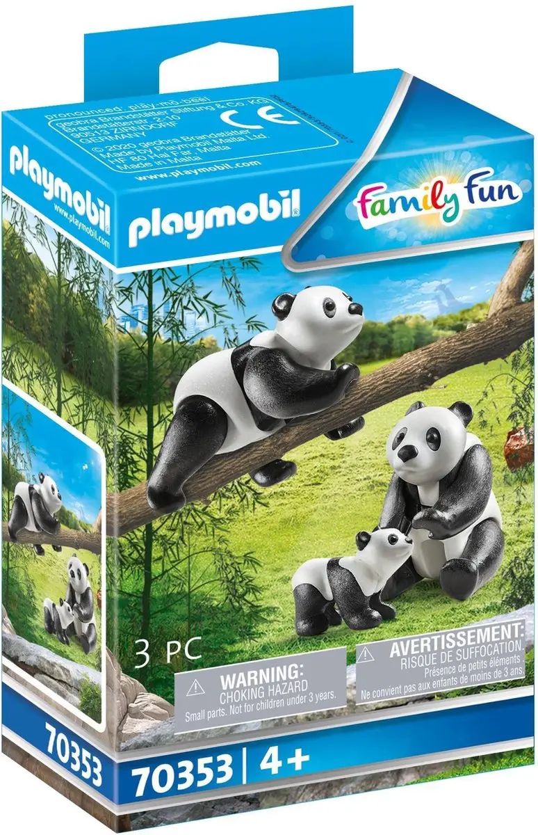 PLAYMOBIL Family Fun 2 Panda's met baby