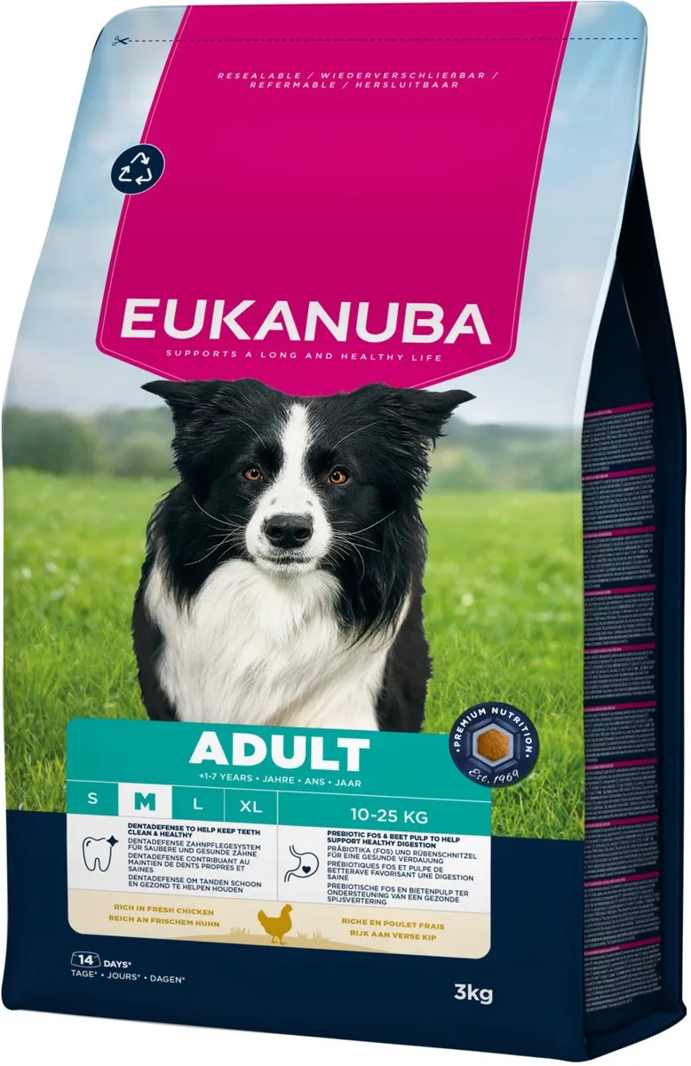Eukanuba Adult Medium Breed Kip Hondenbrokken 3kg