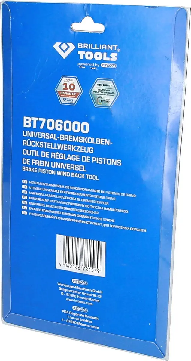 Brilliant Tools BT706000 Universeel Remzuiger-Terugstelgereedschap - afbeelding 2 van 5