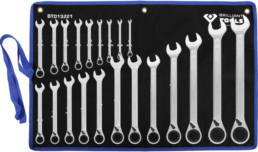 Brilliant Tools BT013221 Ratelringsteeksleutelset 21-delig