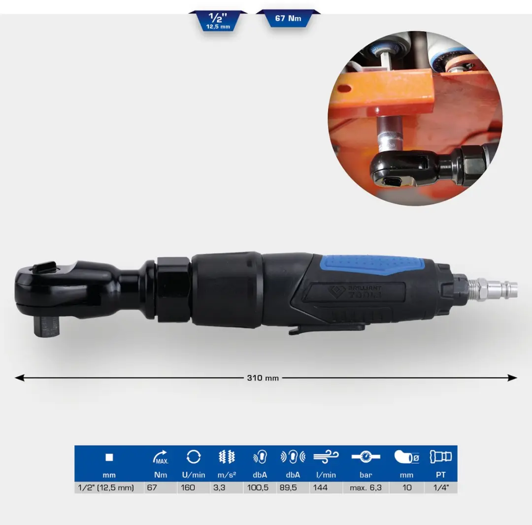 Brilliant Tools BT160600 Luchtratel 1/2" - 67 Nm - afbeelding 4 van 6