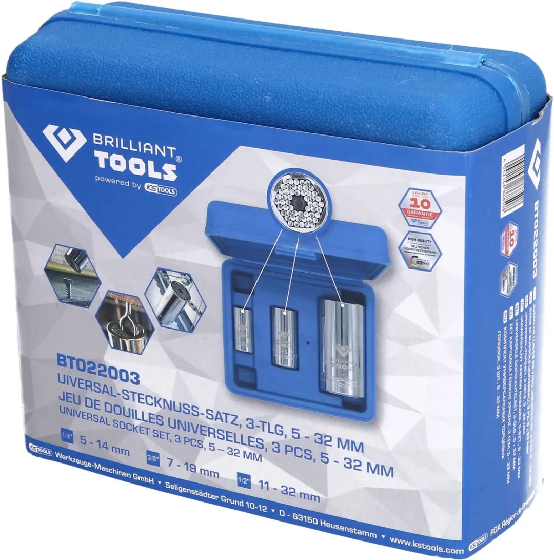 Brilliant Tools BT022003 Universele doppen 3-delig - 5-32mm - afbeelding 4 van 6