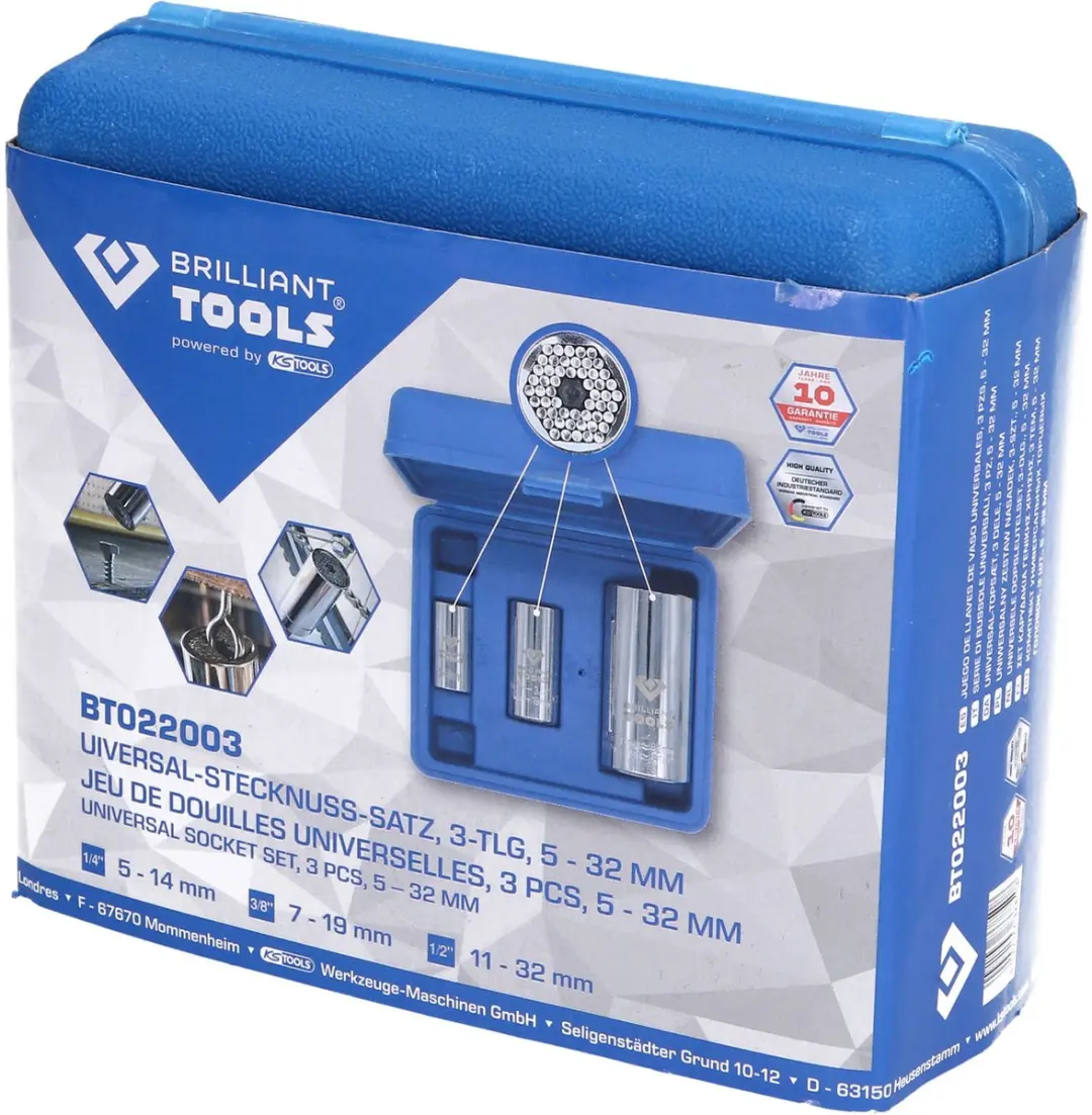 Brilliant Tools BT022003 Universele doppen 3-delig - 5-32mm - afbeelding 2 van 6
