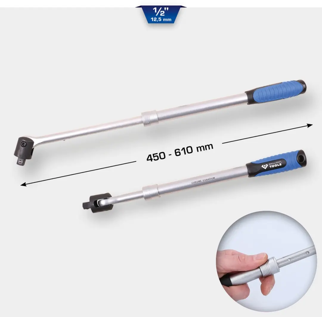 Brilliant Tools BT022401 Teleskop-Gelenkgriff 1/2" - afbeelding 2 van 5