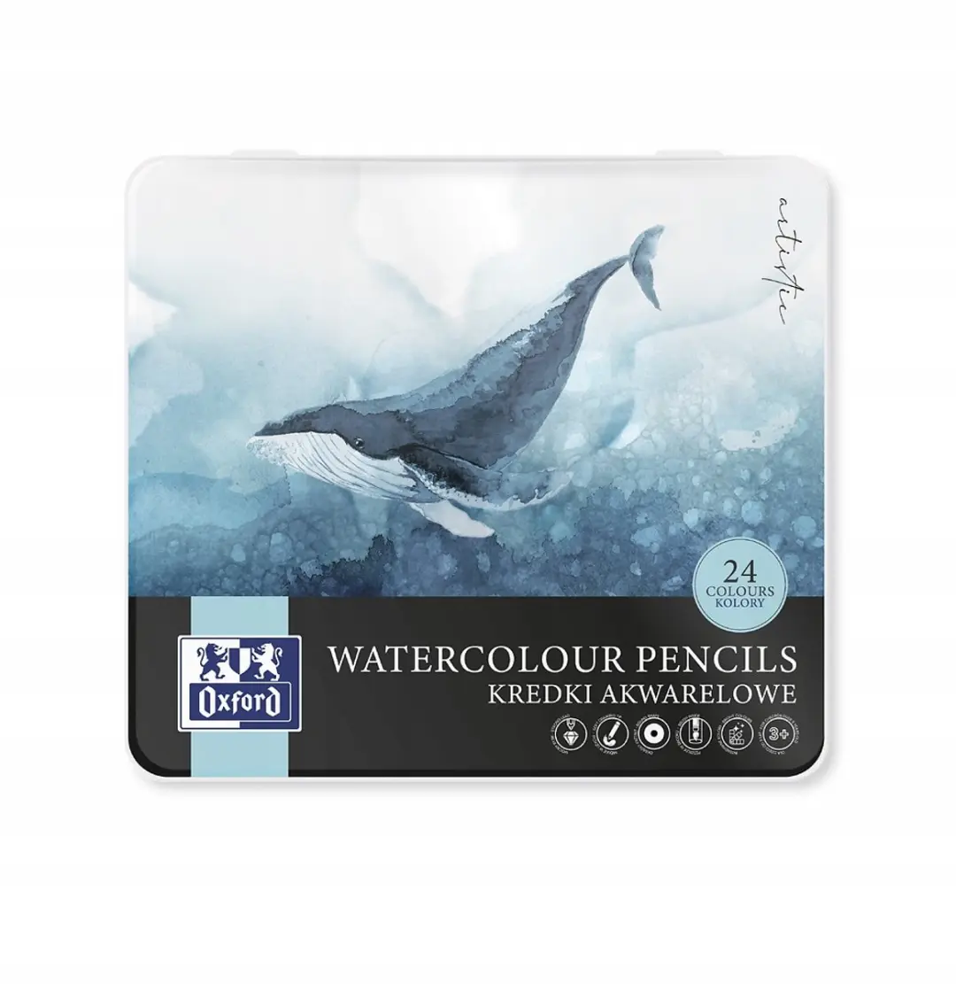 Oxford aquarelpotlood metaal 24 kleuren