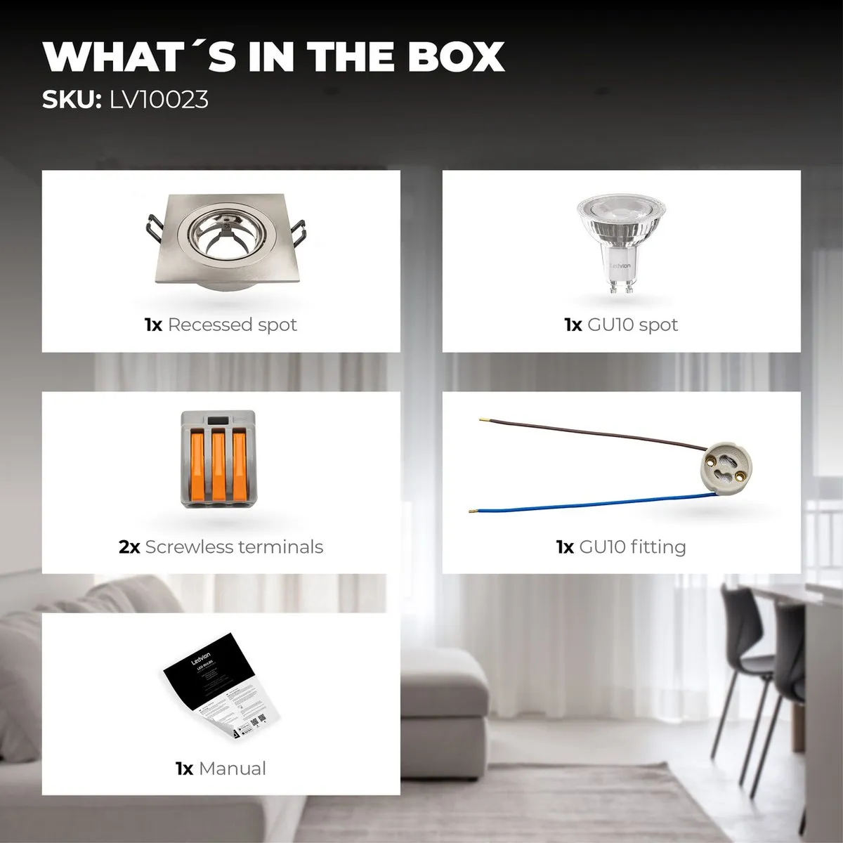 Ledvion Sevilla Inbouwspot 3W - Dimbaar 4000K - Ø92mm - RVS