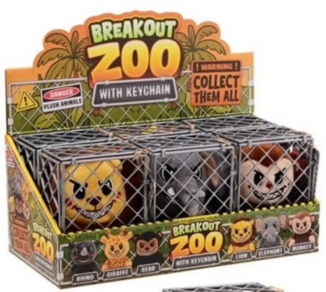 Break Out Zoo Pluche Dier in Kooi