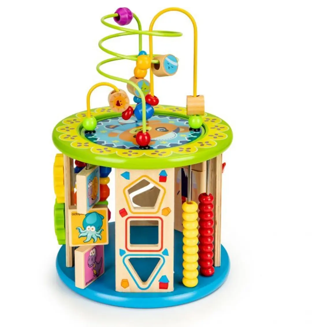 ECOTOYS Houten Activiteitenkubus