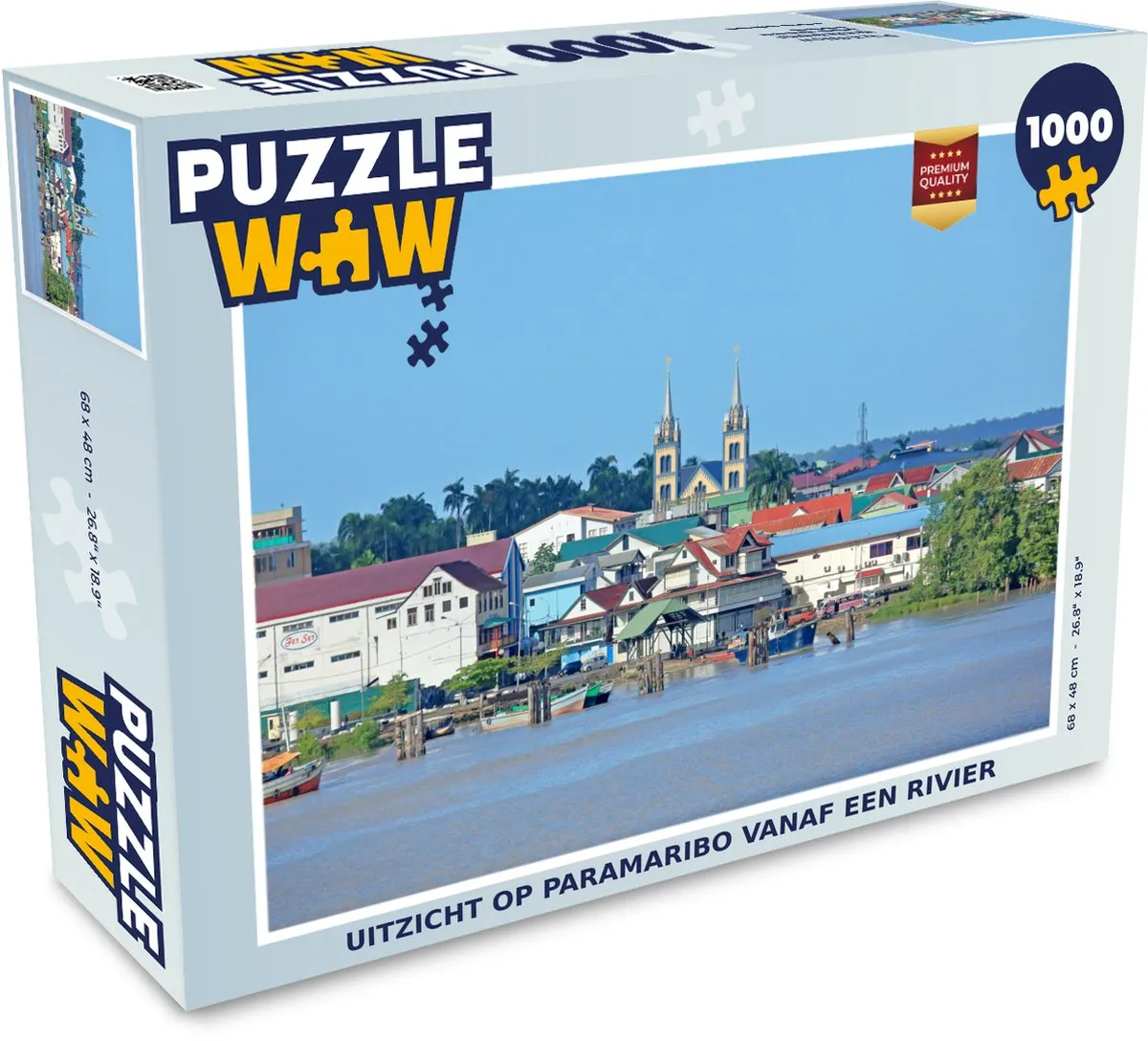 PuzzleWow Legpuzzel Paramaribo Rivier 1000 Stuks