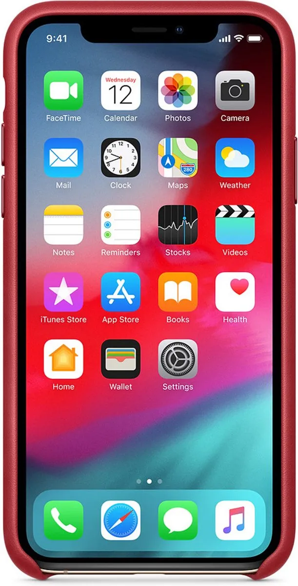 Apple iPhone Xs Max Leren Hoesje MRWQ2ZM/A - Rood