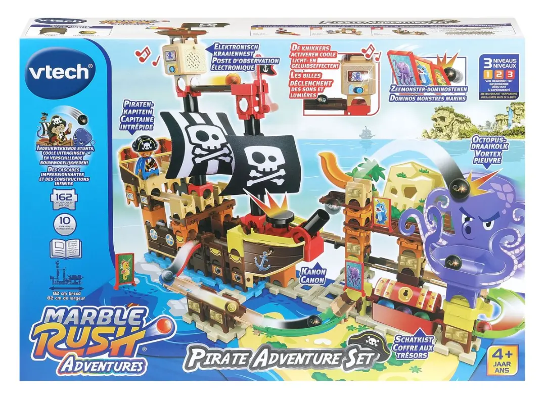 VTech Marble Rush Pirate Adventure Set - 162-delig - afbeelding 2 van 6
