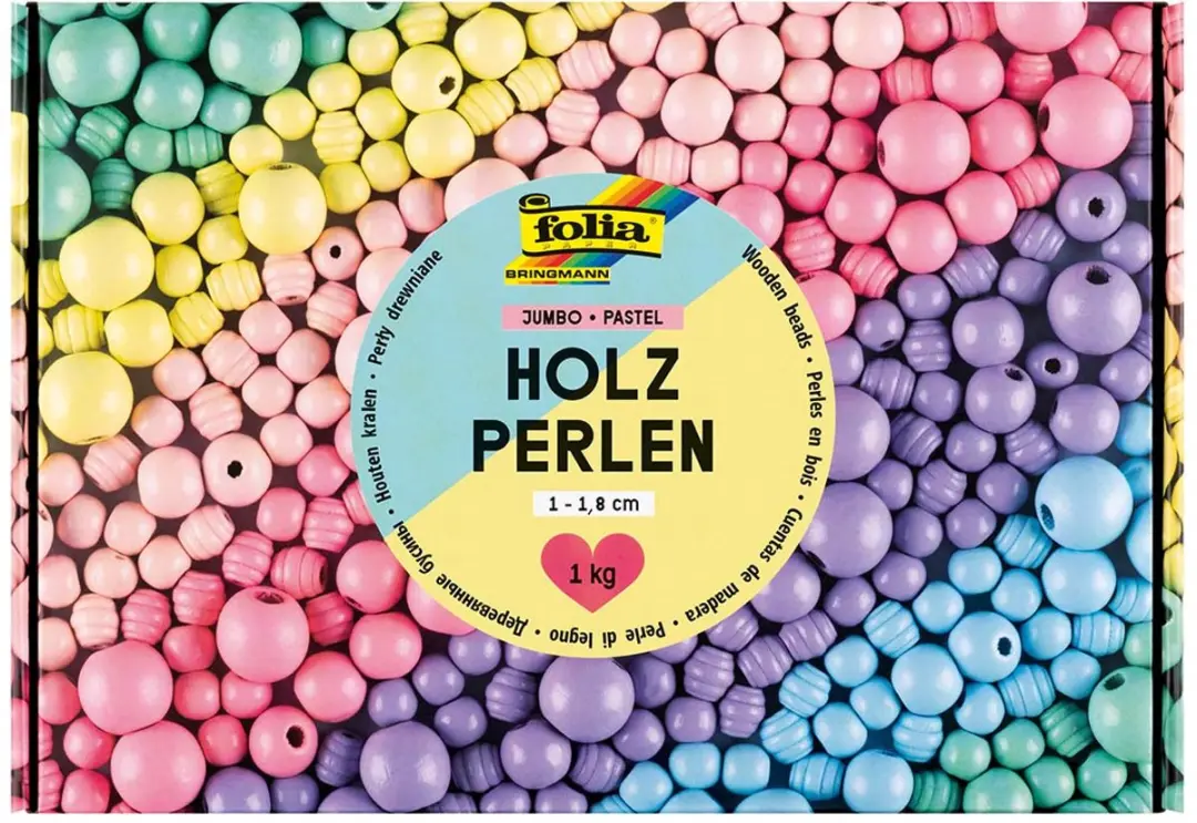 Folia Pastel Houten Kralen 2000 Stuks