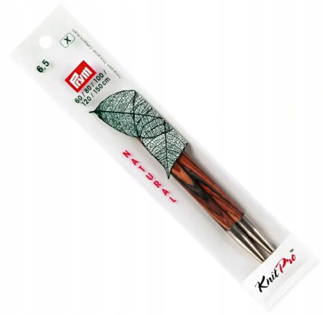 Prym Breinaalden Natuurlijk Hout 6.5mm, 2 Stuks
