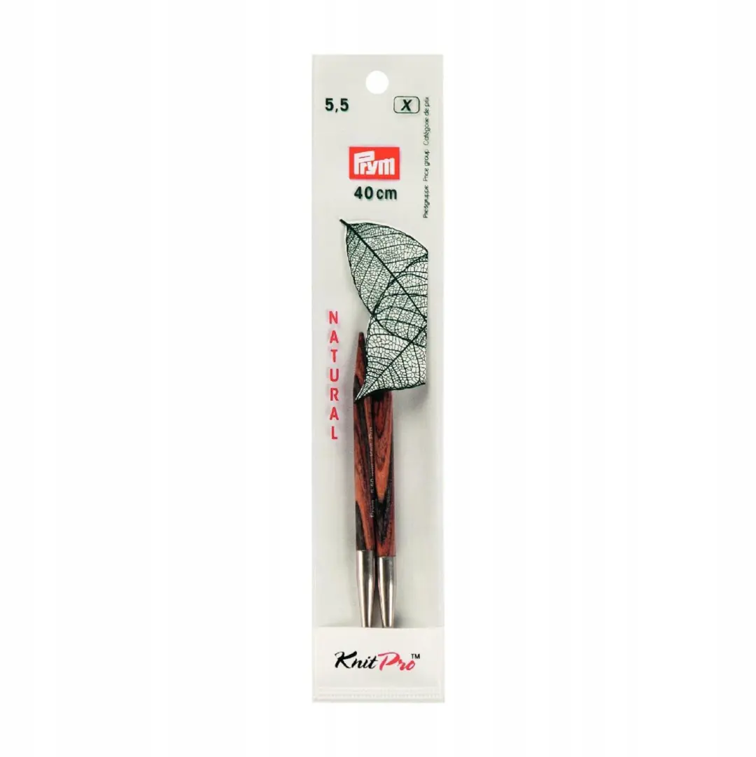 Prym KnitPro Verwisselbare Breinaalden Kort 5,5mm Natuurlijk Hout