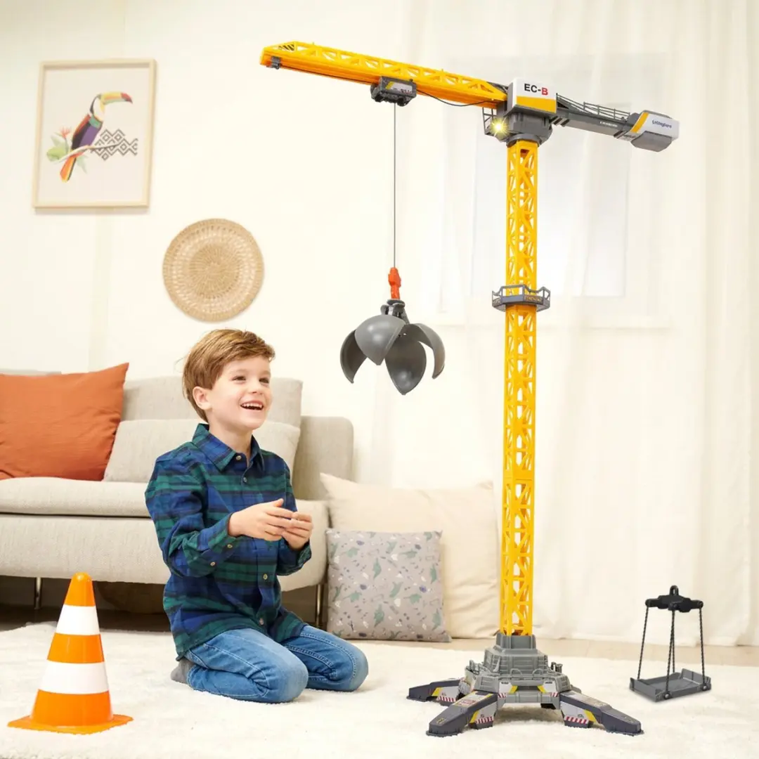 Dickie Toys Liebherr Hero Crane 125cm - Geel - afbeelding 4 van 6