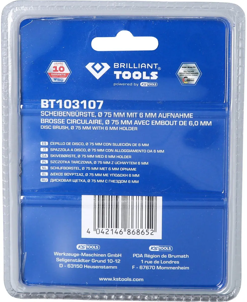 Brilliant Tools Schijfborstel Ø75mm BT103107 - afbeelding 2 van 4