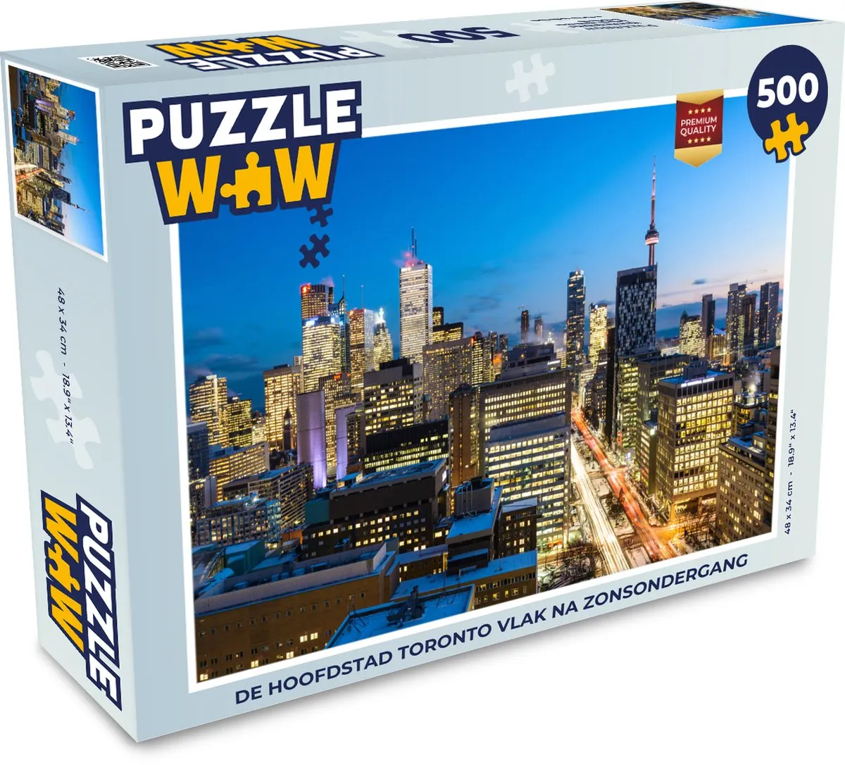 PuzzleWow Toronto Zonsondergang Legpuzzel 500 Stuks