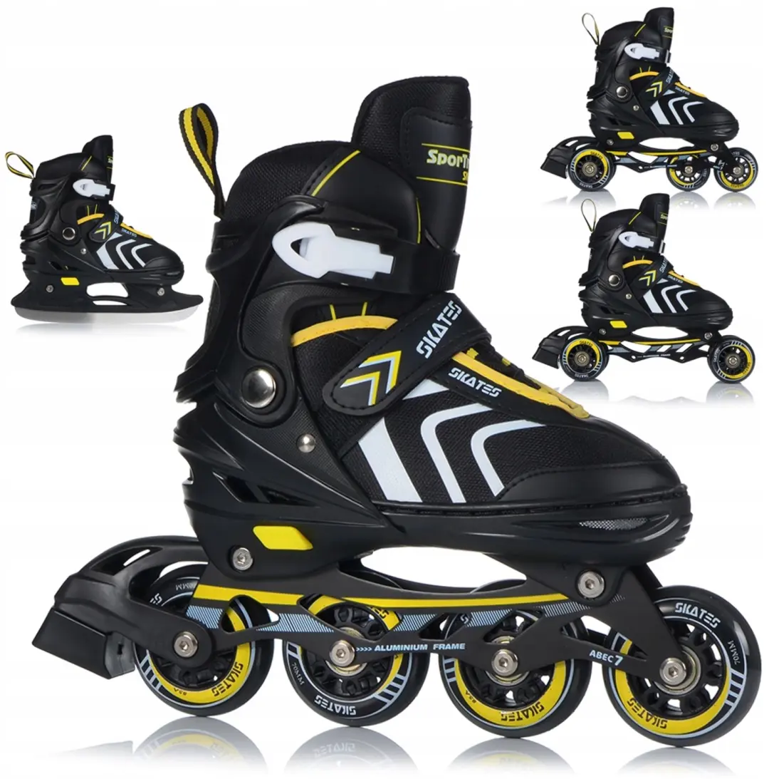 Verstelbare 4-in-1 Schaatsen/Skeelers/Rolschaatsen voor Kinderen (Maat M)